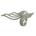 CZ Anel Branco Pedra Simples Moda Vintage Sterling Silver Jóias 925 Anéis De Noiva De Noivado Para As Mulheres R10565